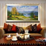 欧式油画壁画客厅装饰画山水风景画沙发背景墙卧室挂画现代简约