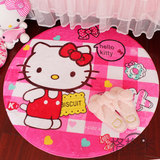 可爱圆形地毯卡通hello Kitty凯蒂猫游戏垫 儿童爬行垫卧室床边垫