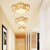 led圆形客厅走廊灯过道灯玄关水晶灯创意门口灯具现代简约嵌入式