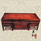 红木家具 老挝大红酸枝2.2米素面办公桌书桌电脑台交趾黄檀大班台