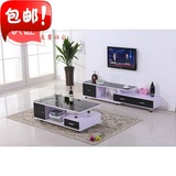 韩式现代简约电视柜可伸缩客厅组合柜时尚茶几组装柜带玻璃电视柜