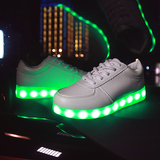 七彩发光鞋闪灯鞋男夜光鞋USB充电荧光鞋板鞋女LED灯鬼步鞋跳舞鞋
