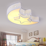 LED吸顶灯水晶创意温馨星月亮男女孩房间卧室灯饰过道餐厅吊灯具