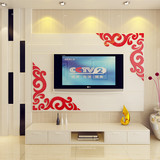 欧式花纹3d亚克力立体墙贴客厅卧室床头电视背景墙壁室内装饰品画