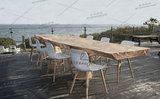 实木大板餐桌会议桌复古怀旧饭桌不规则自然边茶桌茶台原木长桌