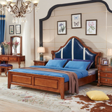 美式乡村全实木双人大婚床 1.5 1.8米卧室家具复古欧式地中海套装