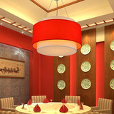 新中式现代羊皮吊灯简约时尚布艺灯具古典茶楼餐厅客厅卧室书房灯