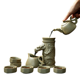 润金 功夫粗陶茶具套装特价包邮陶瓷家用整套茶具正品厂家直销