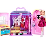 乐吉儿梦幻衣柜橱芭比娃娃套装大礼盒洋娃娃女孩玩具儿童生日礼物