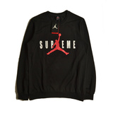 2016潮牌Supreme X Jordan联名宽松运动风青少年圆领套头卫衣长袖