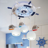 护眼创意船舵遥控儿童房吸顶灯地中海吸顶灯卧室灯LED儿童房灯具