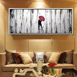抽象油画欧式壁画客厅装饰画沙发背景墙卧室床头挂画黑白现代简约