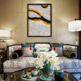 立体装饰画客厅现代卧室挂画中式天然贝壳实物玄关纯手工抽象壁画