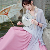 三件套装 中国风日常汉服女夏改良定制襦裙传统汉元素古装连衣裙