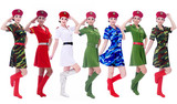 新款军旅演出服装舞台女兵表演服迷彩裙迷彩裤广场舞军鼓舞蹈服饰