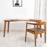 全实木餐桌水曲柳小户型长方形桌子客厅 简约现代餐厅家具 多功能