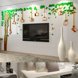 相框树照片墙 3D水晶立体墙贴 客厅卧室电视墙贴沙发背景墙贴包邮
