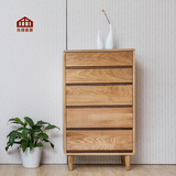 简约现代创意纯实木五斗柜组合北欧宜家储物柜收纳柜整装卧室家具
