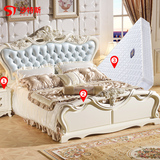 欧式双人床 1.8米大床简约现代卧室家具实木公主床法式田园床婚床