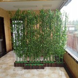 直销仿真竹子装饰加密塑料假竹子隔断屏风玄关工程竹林厂家毛竹子