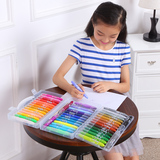 48色水溶性丝滑炫彩棒儿童画画无毒水洗蜡笔旋转幼儿园绘画油画棒
