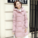 2015冬装新款韩版棉衣中长款大码修身羽绒棉服女式棉袄加厚外套女