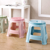居家家 塑料小凳子圆凳创意儿童矮凳 家用客厅板凳宝宝加厚防滑凳