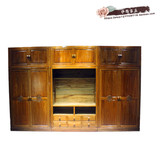 老榆木衣柜 实木挂衣柜 榆木顶箱柜储物柜置物柜精品柜可定做