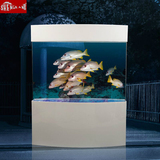 亚克力双弧超白鱼缸水族箱大1.2生态免换水屏风隔断中型1米金鱼缸