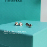 香港专柜正品TIFFANY代购蒂芙尼明亮钻石925纯银穿针耳钉生日礼物