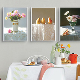 静物水果花卉写实组合画卧室餐厅客厅沙发墙装饰画挂画壁画有框画