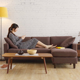 物勒工名 布艺沙发简约现代可拆洗沙发时尚宜家小户型组装沙发床