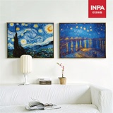 INPA印派映象 星空下罗纳河梵高油画餐厅卧室客厅装饰画沙发挂画