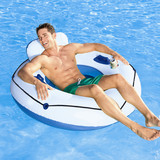 bestway正品成人坐式游泳圈水上充气床儿童躺椅座圈大浮排漂流船