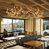 北欧现代简约创意个性艺术吊灯大气萤火虫雪花片吧台客厅餐吊灯饰