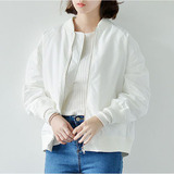 2016春装新款韩版纯色立领短款外套夹克棒球服女上衣风衣薄款