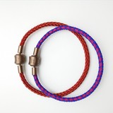 周生生皮绳手链同款不锈钢丝大红色绳子 原装正品转运珠手绳配绳