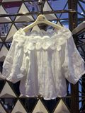 曼娅奴特2016夏专柜正品代购白色蕾丝套头女上衣MG2AB067原价598