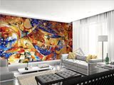 大型壁画3d立体墙纸客厅电视背景墙壁纸抽象艺术星层无缝墙布