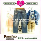paw in paw韩国专柜正品代购2015秋款男童女童牛仔裤PPTJ53903b