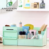 韩国抽屉式化妆品收纳盒大号塑料桌面收纳盒创意防水梳妆台整理盒