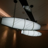 新中式椭圆形铁线鸟笼灯餐厅包间吊灯定制客厅吧台内贴非标灯具