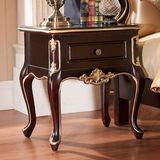 欧式实木雕花床头柜 美式乡村新古典家具 法式现代简约床头柜现货