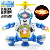 360度旋转电动跳舞机器人智能电动灯光旋转会唱歌跳舞机器人玩具