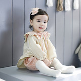 女宝宝棉麻衬衫长袖 1—2岁女童上衣春秋可爱气质小清新萌娃春装