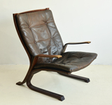 「丹瑞万象」北欧进口牛皮休闲椅一对60年代中古家具单人沙发椅
