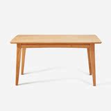 直腿方桌 小户型长方形橡木餐桌客厅现代简约6人木质餐桌椅组合