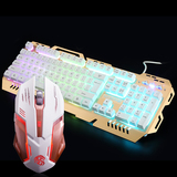 有线发光电竞游戏键盘鼠标套装雷蛇lol台式电脑笔记本机械键鼠