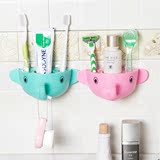 卫生间超萌创意卡通大象牙刷牙膏架强力吸盘挂钩吸壁式置物架壁挂