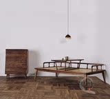 新中式老榆木罗汉床沙发椅沙发床实木禅意家具客厅会所茶室家具